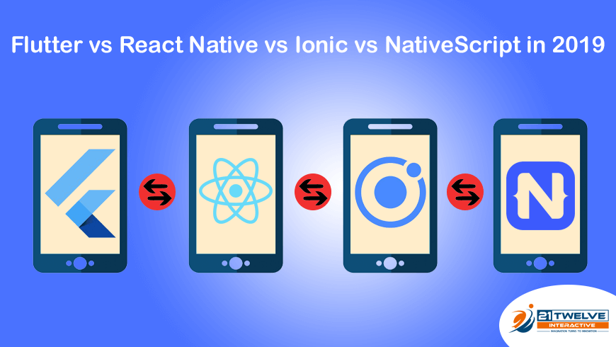 Flutter vs React Native vs Ionic vs NativeScript in 2019
