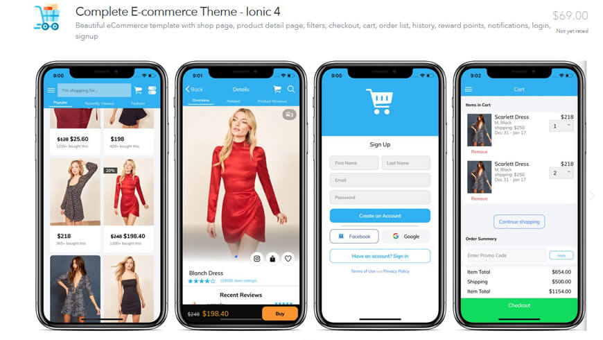 Ionic eCommerce