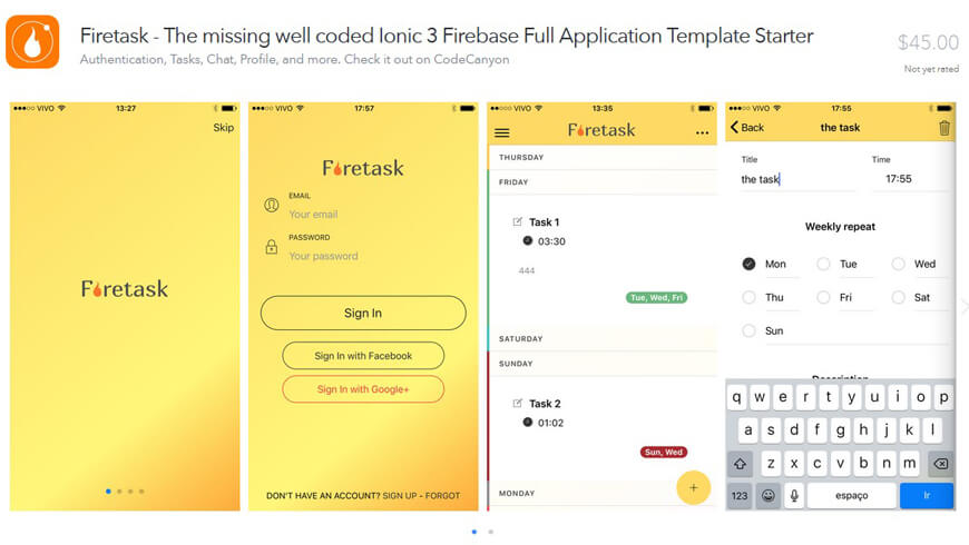 Firetask Ionic