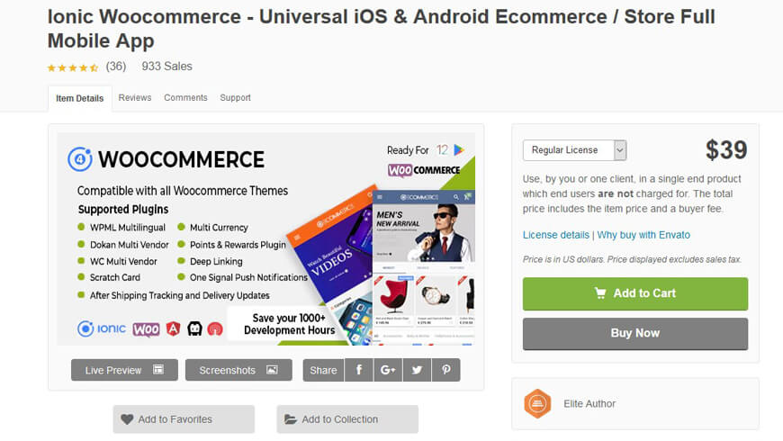 WooCommerce Mobile App Ionic