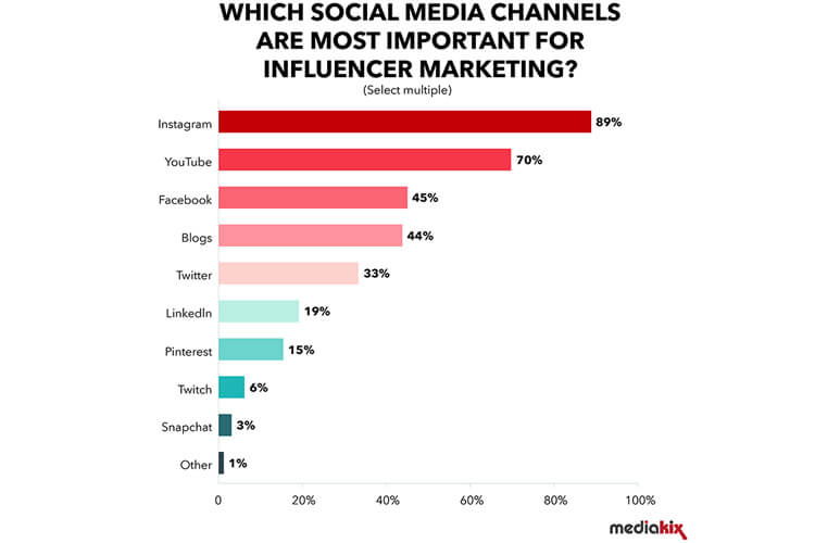 Social Media Channels for Influencer Marketing
