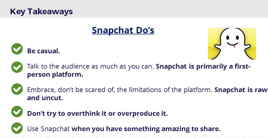 Snapchat Do's