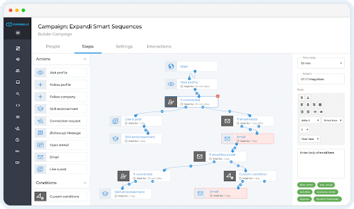 Expandi email outreaching tool