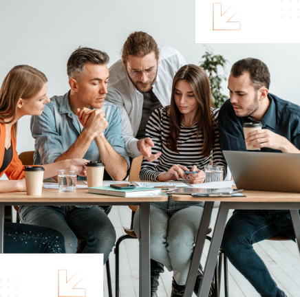 A marketing team analyzes the digital marketing project